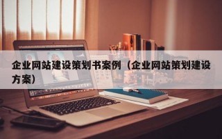 企业网站建设策划书案例（企业网站策划建设方案）